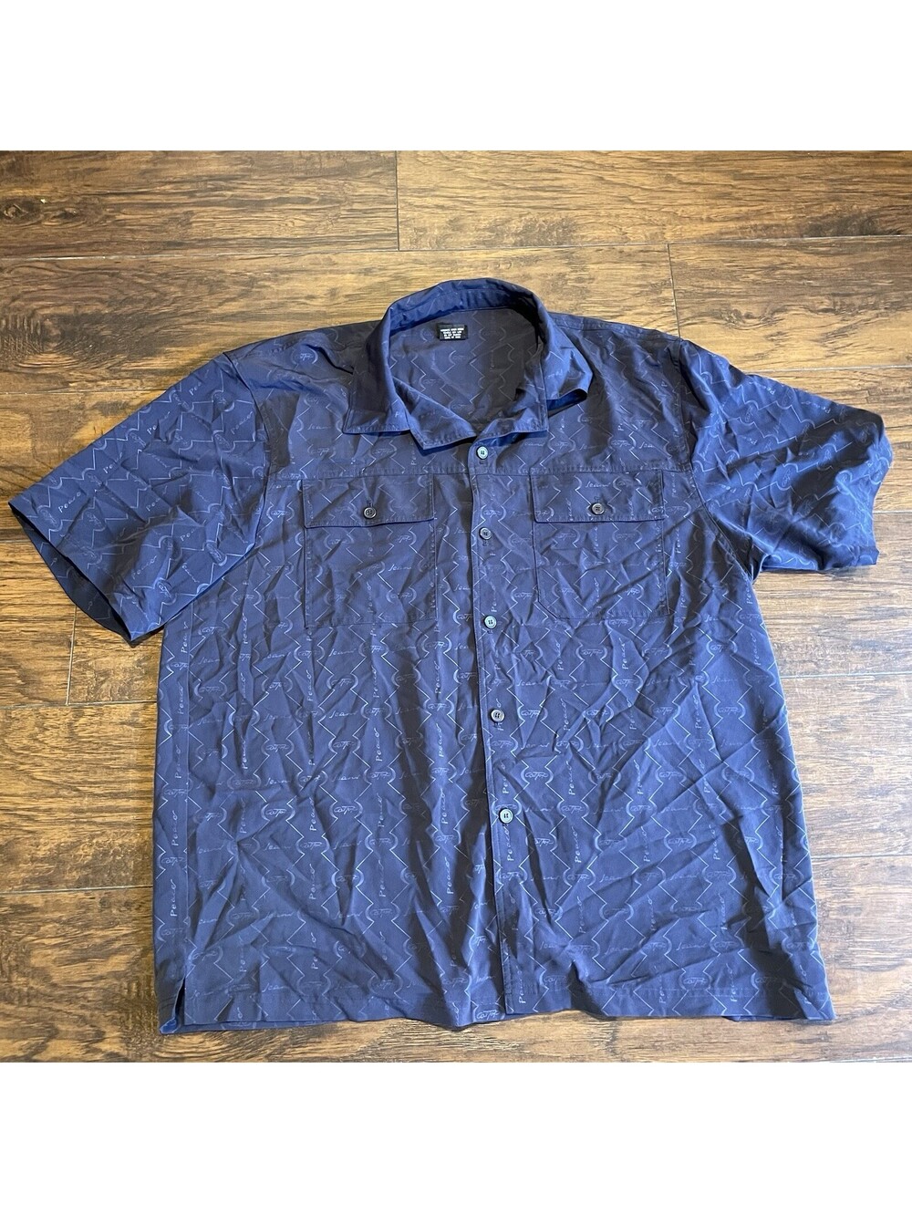 Vintage CalTop Shirt Mens XL Blue Check Short Sleeve Button Up Cholo USA